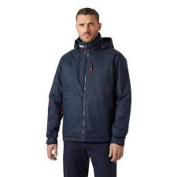 Helly Hansen Crew Midlayer Hooded Jacket Navy XL - Picture 1 of 6